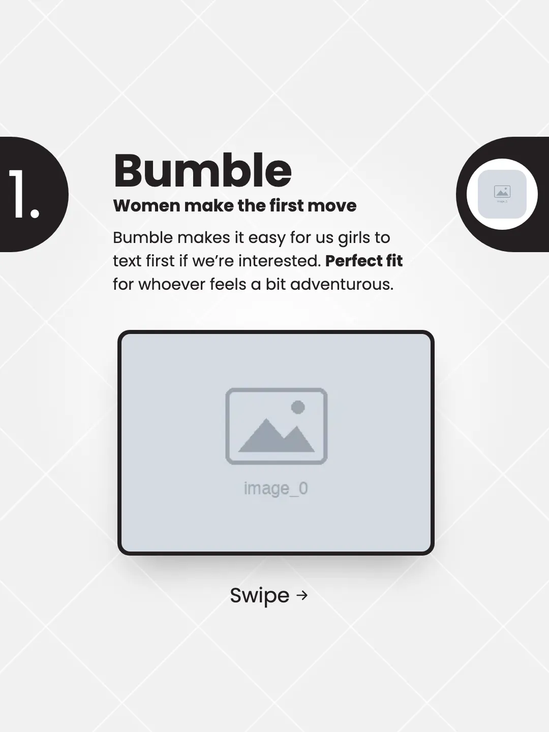 Numbered Circle App Review carousel template preview